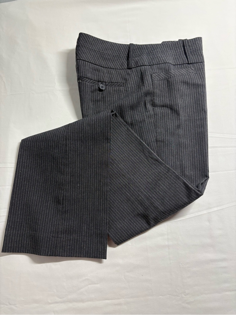 Suzy Shier Men's Charcoal Pinstripe Dress Pants